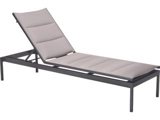 Cabana Club Aluminum Padded Sling Stackable Outdoor Patio Chaise Lounge