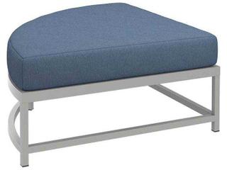 Cabana Club Aluminum Cushion Curved Outdoor Ottoman