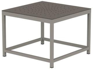 Cabana Club Patterned Aluminum Square Patio End Table
