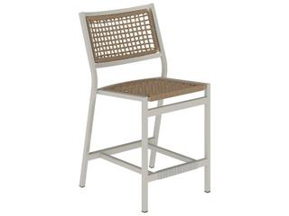 Cabana Club Rope Aluminum Armless Patio Counter Stool