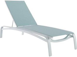 Laguna Beach Relaxed Sling Aluminum Stackable Patio Chaise Lounge