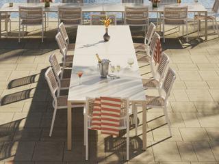 Tropitone Cabana Club Rope Aluminum Dining Set