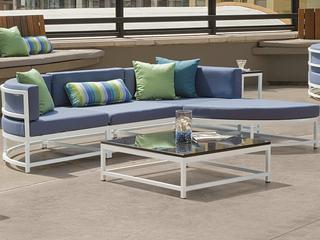 Tropitone Cabana Club Aluminum Cushion Sectional Outdoor Lounge Set