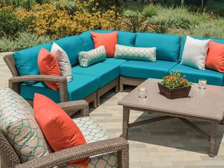 Tropitone Evo Woven Deep Seating Sectional Patio Lounge Set