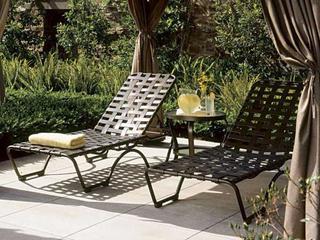 Tropitone Kahana Cross Strap Aluminum Outdoor Patio Lounge Set