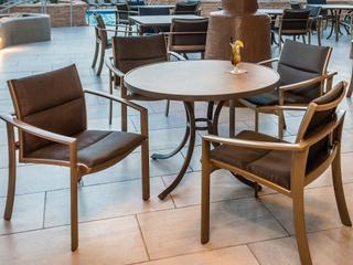 Tropitone Kor Padded Sling Aluminum Outdoor Patio Dining Set