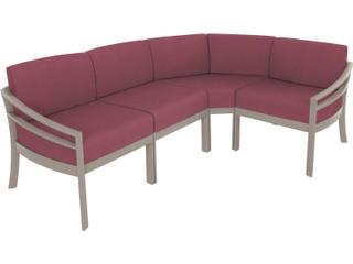 Tropitone Kor Cushion Aluminum Sectional Patio Lounge Set