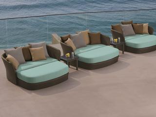 Tropitone Evo Woven Wicker Cushion Outdoor Patio Lounge Set