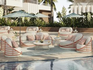Tropitone Orbit Aluminum Cushion Lounge Set
