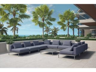 Tropitone Platform Cushion Aluminum Sectional Lounge Set