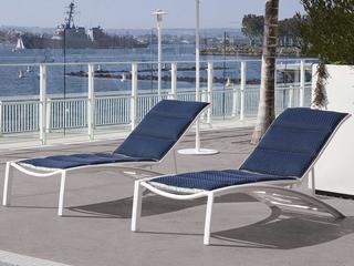 Tropitone South Beach Padded Sling Aluminum Patio Lounge Set