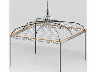 UnoPiu Tibsisco Iron Pavilion Complete with 4 Posts