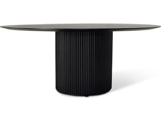 Urbia Modern Brazilian Atenas Round Wood Ebano Dining Table