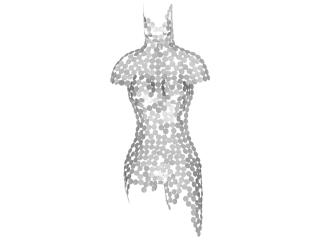 Urbia Naturals Silver Leaf Female Torso 3D Wall Art