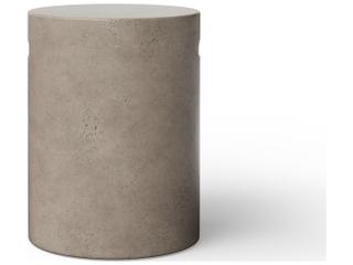 Urbia Cylinder Concrete Dark Grey Gray Accent Stool