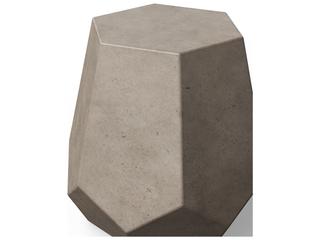 Urbia Faceted Concrete Dark Grey Gray Accent Stool