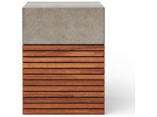 Urbia Stecca Concrete Dark Grey Gray Accent Stool