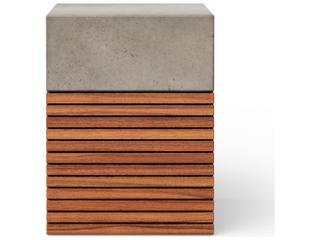 Urbia Stecca Concrete Dark Grey Gray Accent Stool