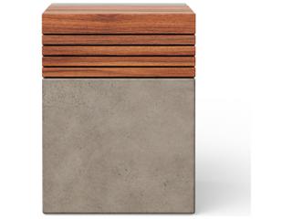 Urbia Stecca Concrete Dark Grey Gray Accent Stool