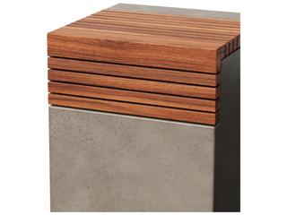 Urbia Stecca Concrete Dark Grey Gray Accent Stool