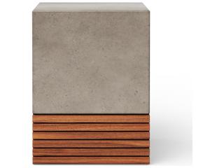 Urbia Stecca Concrete Dark Grey Gray Accent Stool