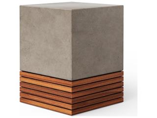 Urbia Stecca Concrete Dark Grey Gray Accent Stool
