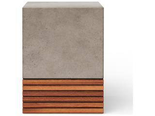 Urbia Stecca Concrete Dark Grey Gray Accent Stool