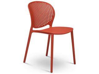 Urbia Outdoor Bailey Dark Orange Recycled Plastic Dining Chair