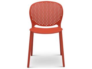 Urbia Outdoor Bailey Dark Orange Recycled Plastic Dining Chair