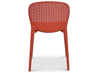 Urbia Outdoor Bailey Dark Orange Recycled Plastic Dining Chair
