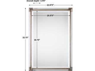 Uttermost Mackai Metallic Silver Rectangular Wall Mirror