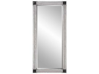 Uttermost Manor White Washed / Gray Rectangular Floor Mirror