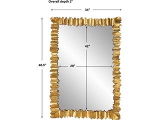 Uttermost Lev Antique Gold Rectangular Wall Mirror