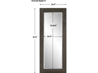 Uttermost Figaro Aged Gray Wash Rectangular Floor Mirror