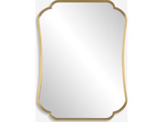 Uttermost Athena Brushed Brass Rectangular Wall Mirror