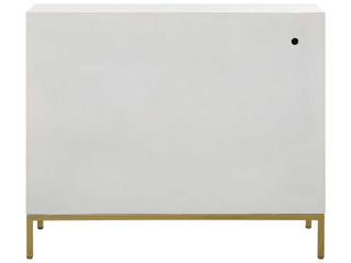 Uttermost Front Range Painted White Aged Gold Oak Wood Accent Chest