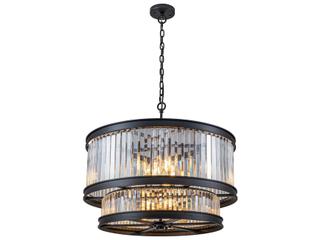 Varaluz Double Take 2-Tier 14-Light Pendant Heritage Black