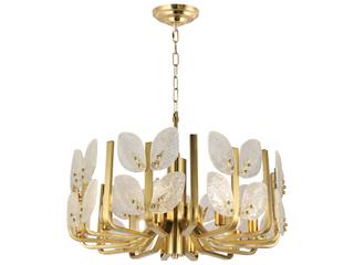 Varaluz Brass Tax Chandelier Satin Brass 8-Light 26"W