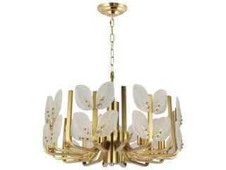 Varaluz Brass Tax Chandelier Satin Brass 8-Light 26"W