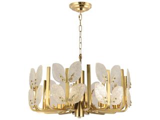 Varaluz Brass Tax Chandelier Satin Brass 8-Light 26"W