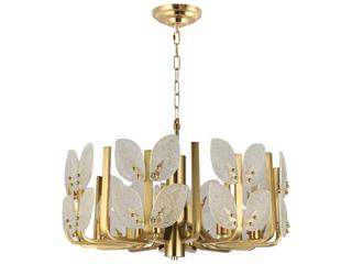 Varaluz Brass Tax Chandelier Satin Brass 8-Light 26"W