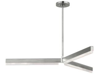 Visual Comfort Modern Linea 3-Light Antique Nickel Geometric Tiered Chandelier