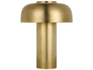 Louver Rechargeable Outdoor Table Lamp in Hand Rubbed Antique Brass