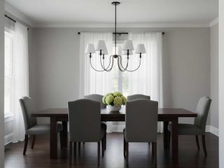 Visual Comfort Studio Elsay 6-Light Midnight Black Chandelier