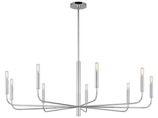 9-Light Brianna Chandelier in Polished Nickel