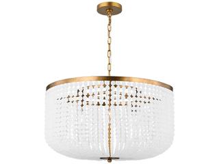 Visual Comfort Studio Bellecour 8-Light Vintage Gild Gold Candelabra Chandelier