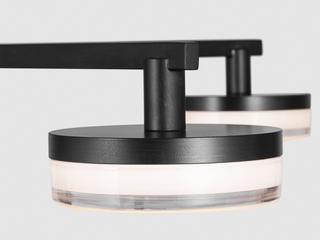 Visual Comfort Studio Khan 4-Light Aged Iron Black Linear Chandelier