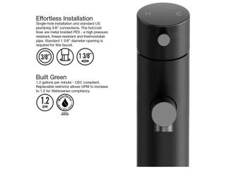 Vigo Noma Matte Black 1-Handle Vessel Bathroom Faucet