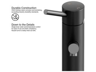 Vigo Noma Matte Black 1-Handle Vessel Bathroom Faucet