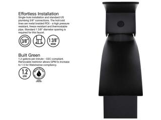 Vigo Satro Matte Black 1-Handle Vessel Waterfall Bathroom Faucet